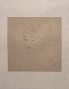 Sketch of a Child's Portrait  (Red and Blue Tinted) - Niyoda Paper