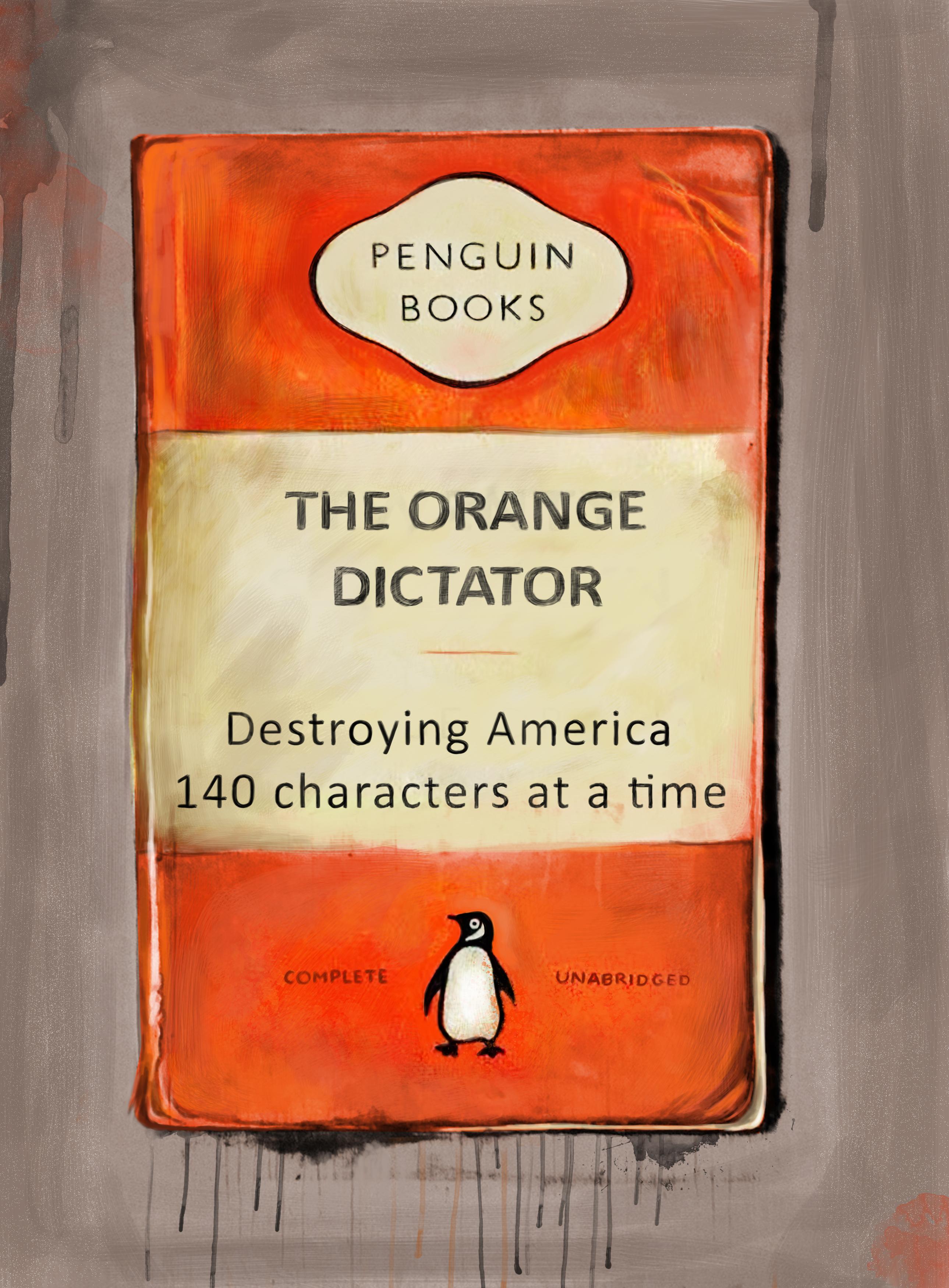 The Orange Dictator, Size 20" x 16" - Art by Thomas Hussung