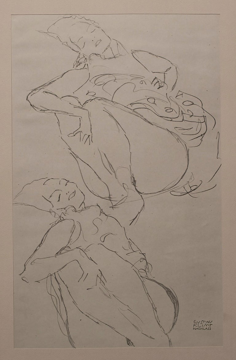 Gustav Klimt Nude - Two Women, Lying Down - Niyoda Paper