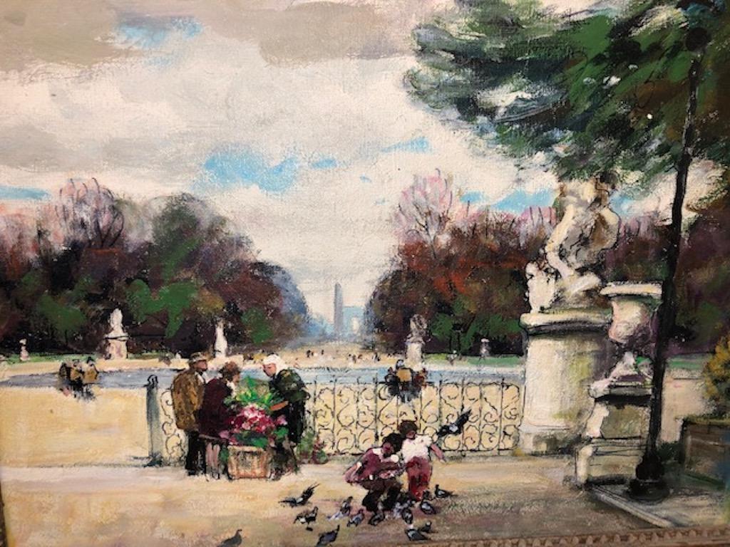 Pariser Park (Sonstige Kunststile), Painting, von Jules Herve