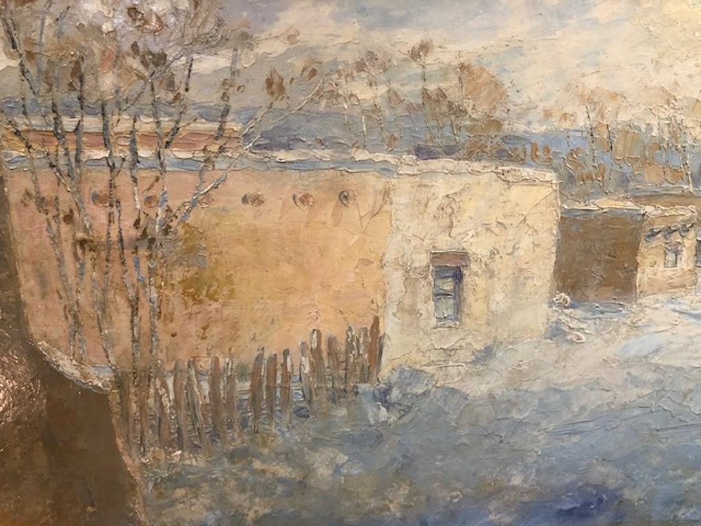 Winter Landscape - Impressionist Painting by Oil painting signed 