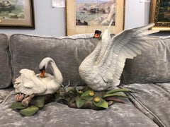 Pair of Boehm Porcelain Swans