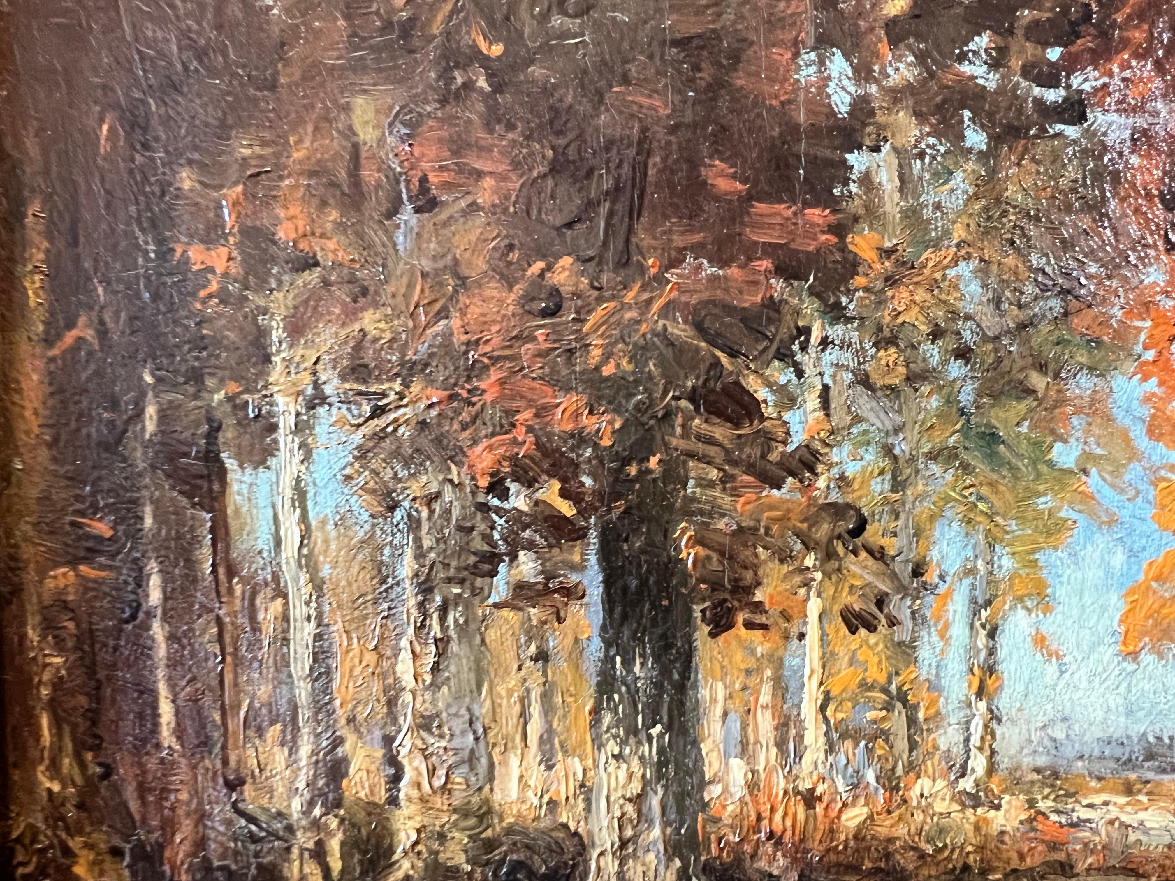 Edge of the Woods - Brown Landscape Art by Julian Onderdonk