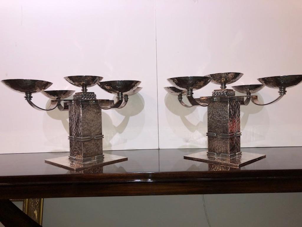 Pair of Candle Holders done by Jean Despres 1