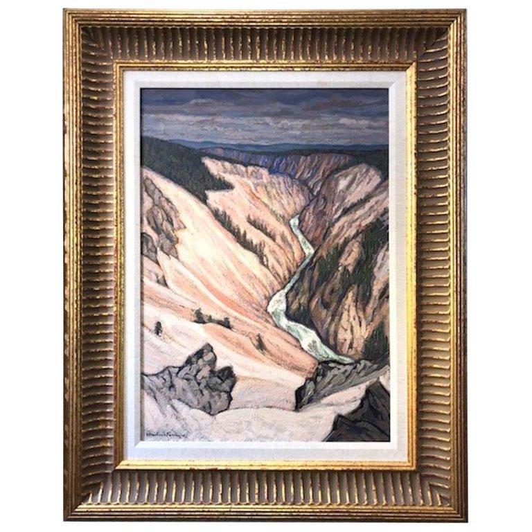 Jacques Martin-Ferrières Landscape Painting – Grand Canyon