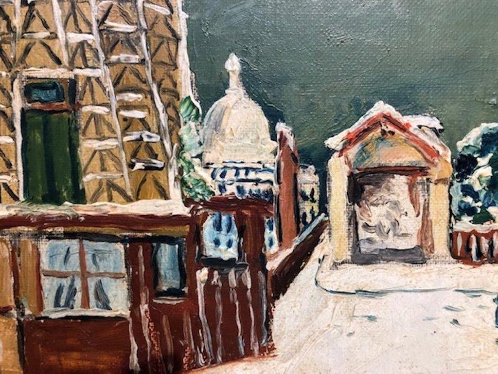 Elisee Maclet (1881-1962)  Very well listed French artist. Studied in Paris, was influence by many famous French artists of the beginning of the 20th century.   “Paris. L'lle Saint Lous”, circa 1930s  Oil on canvas. Signed lower left Measures: 10” H