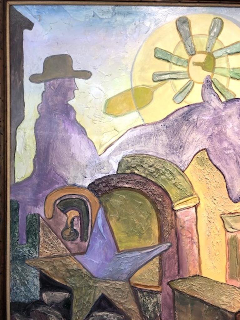 Texas History - Surrealist Painting by Diane Woodruff