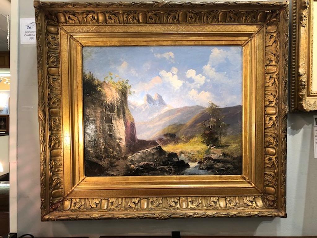 Mountain Creek  - Painting by Alfred Godchaux (1835-1895)