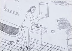 Study Of A Woman In The Bathroom