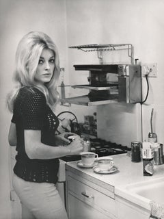 Vintage Sharon Tate Cooking Fine Art Print