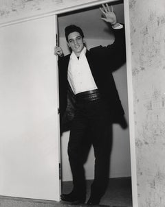 Vintage Elvis Presley Waving in Doorway Fine Art Print