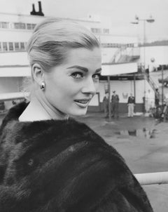 Vintage Anita Ekberg Candid in Fur Fine Art Print