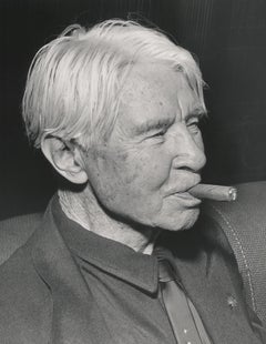 Vintage Carl Sandburg Smoking Cigar Fine Art Print