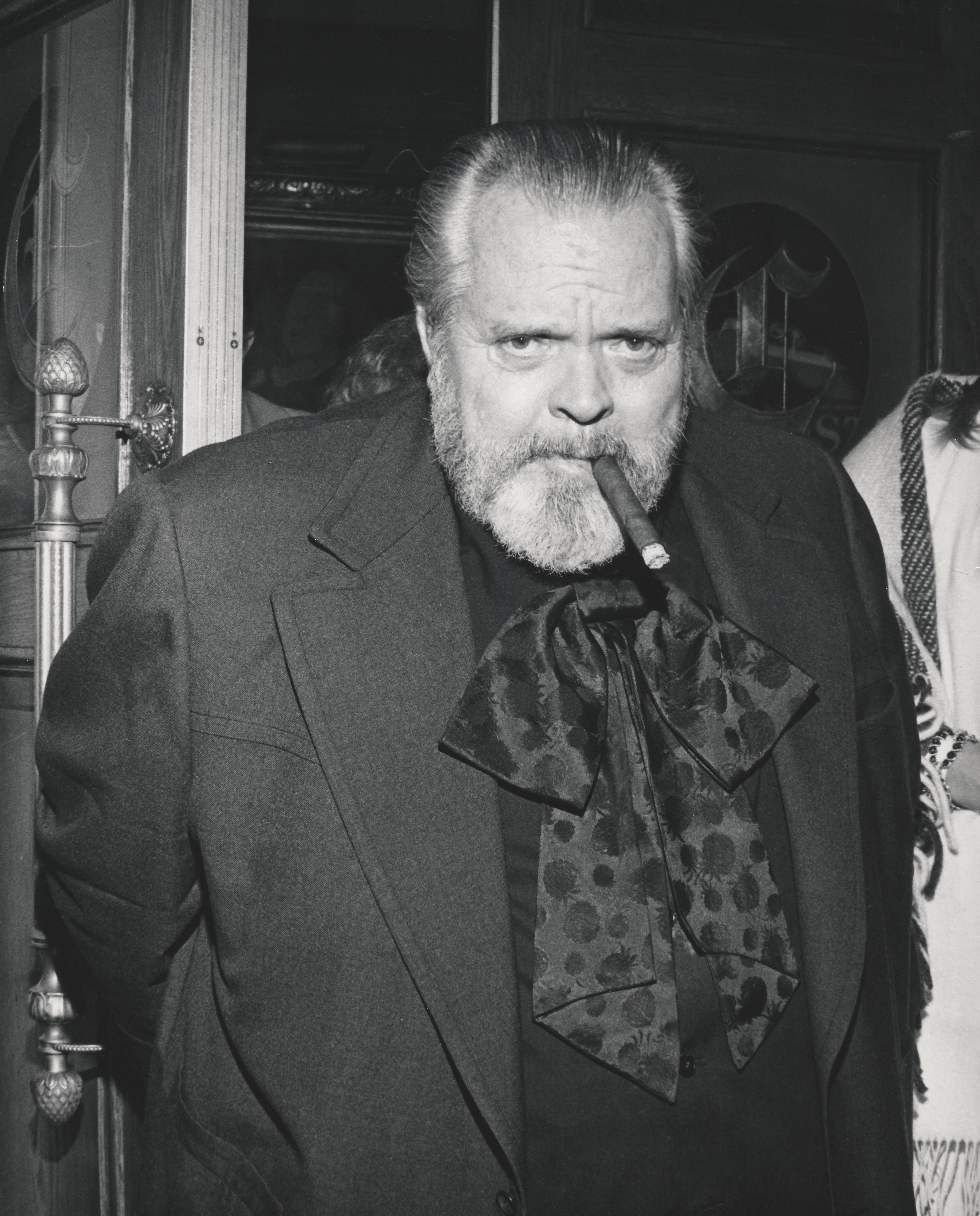 Ralph Dominguez Portrait Photograph - Orson Welles Candid with Cigar Fine Art Print