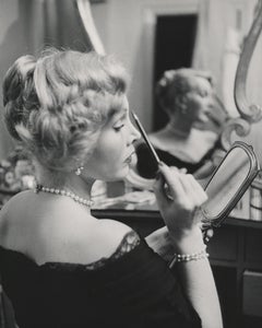 Zsa Zsa Gabor Applying Makeup Fine Art Print