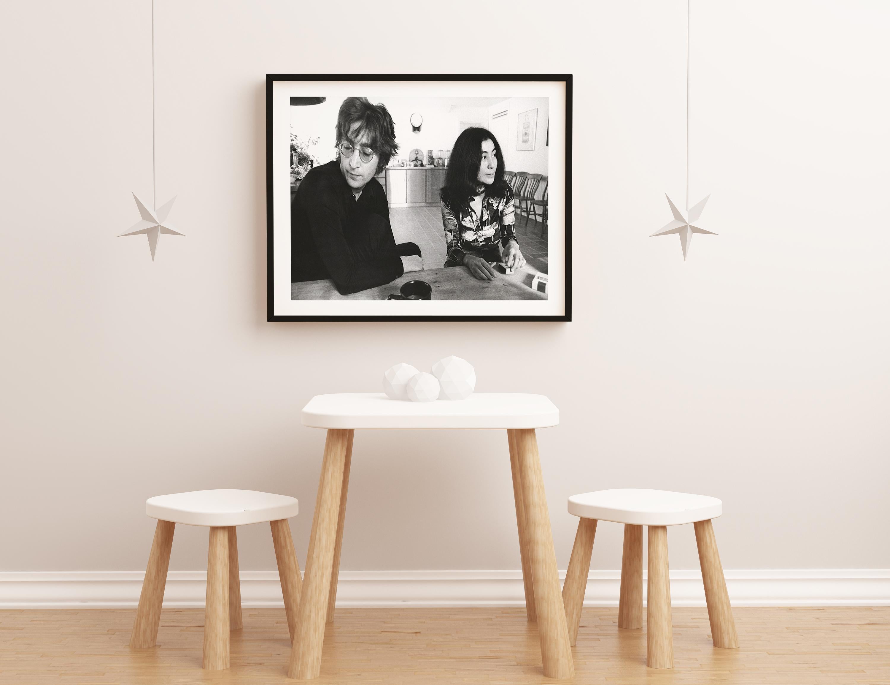 John Lennon and Yoko Ono: Alone Together Fine Art Print - Black Black and White Photograph by Alex Agor