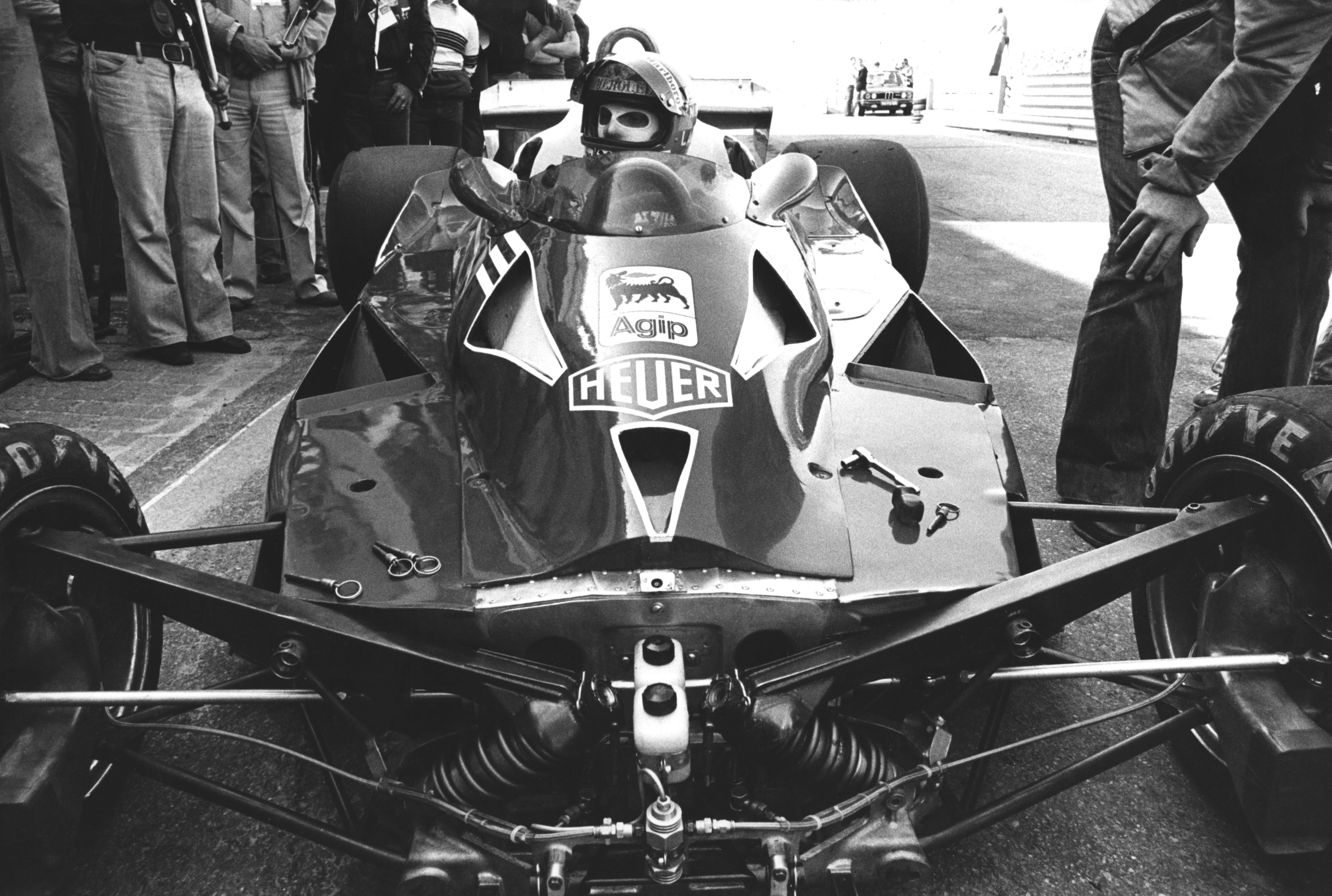 Hans Heus Black and White Photograph - Niki Lauda Racing Fine Art Print