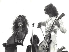 Led Zeppelin Performing Outdoors Vintage Original Photograph