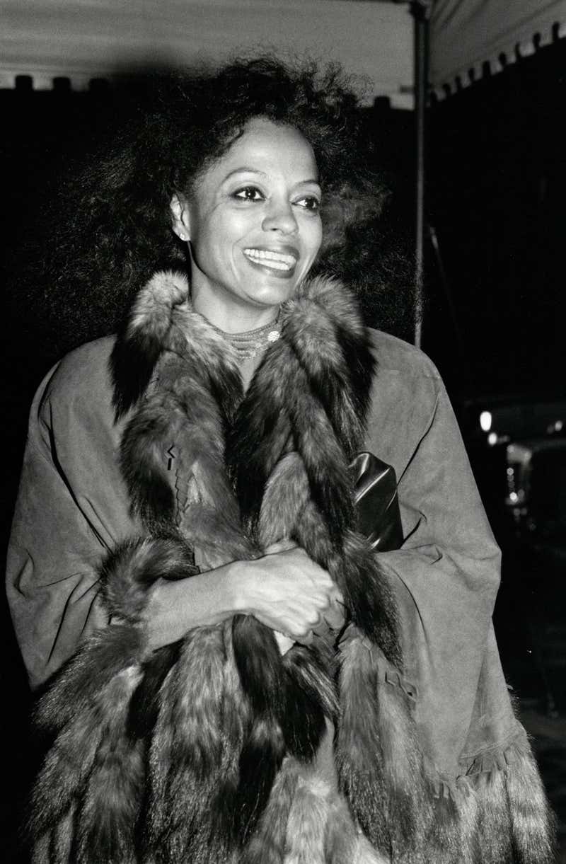 Nancy BarrBrandon Diana Ross Singing Candid in Coat Vintage Original Photograph For Sale at Nancy BarrBrandon Diana Ross Singing Candid in Coat Vintage Original Photograph For Sale at
