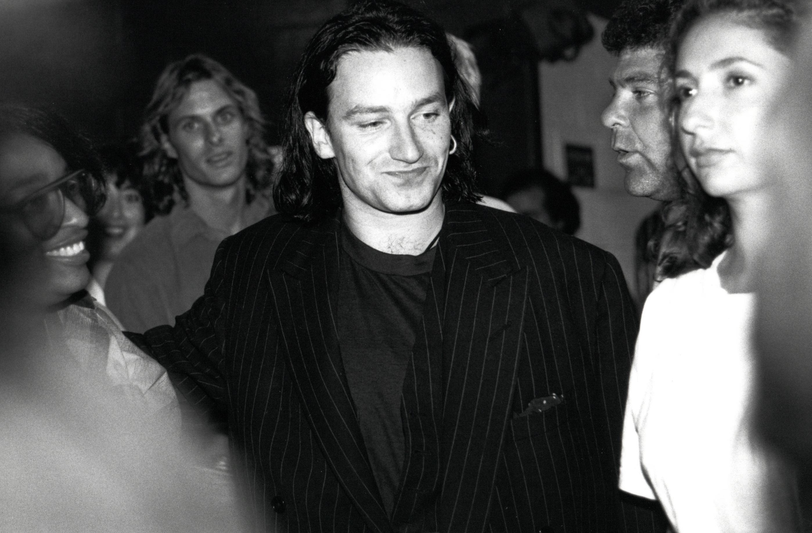 Jim Lowney Portrait Photograph - Bono of U2 Candid Backstage Vintage Original Photograph
