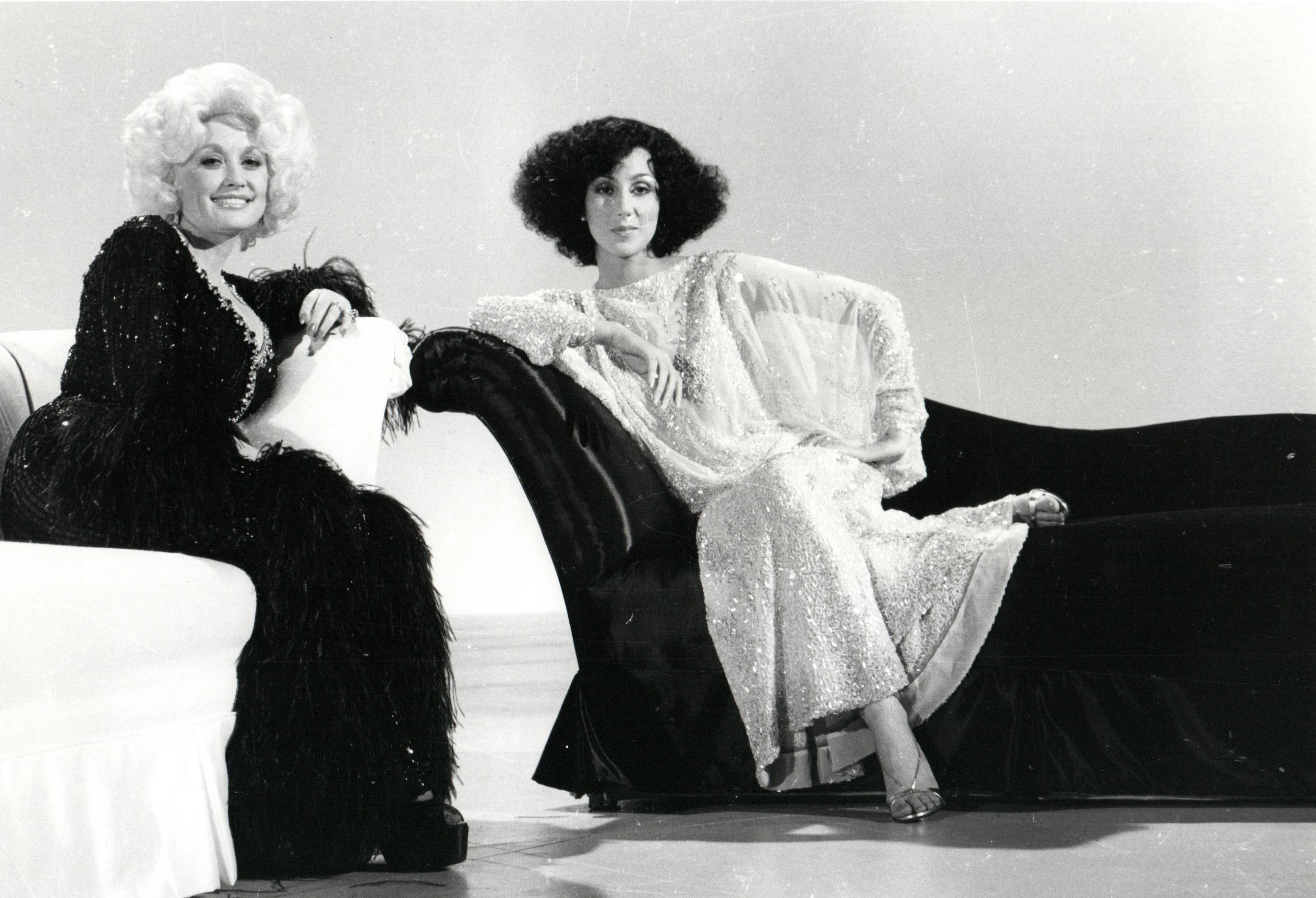 Nancy Barr-Brandon - Dolly Parton and Cher Reclining Vintage Original