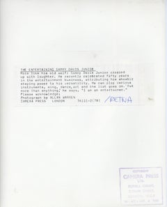 Sammy Davis Jr. Smiling with Cigarette Vintage Original Photograph