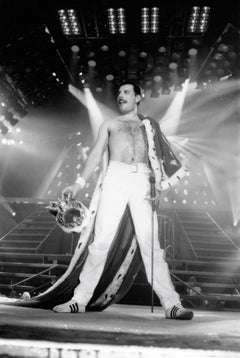 Freddie Mercury of Queen on Stage in King Costume Used Original Photograph