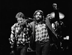 Bruce Springsteen and Bob Seger Candid on Stage Vintage Original Photograph