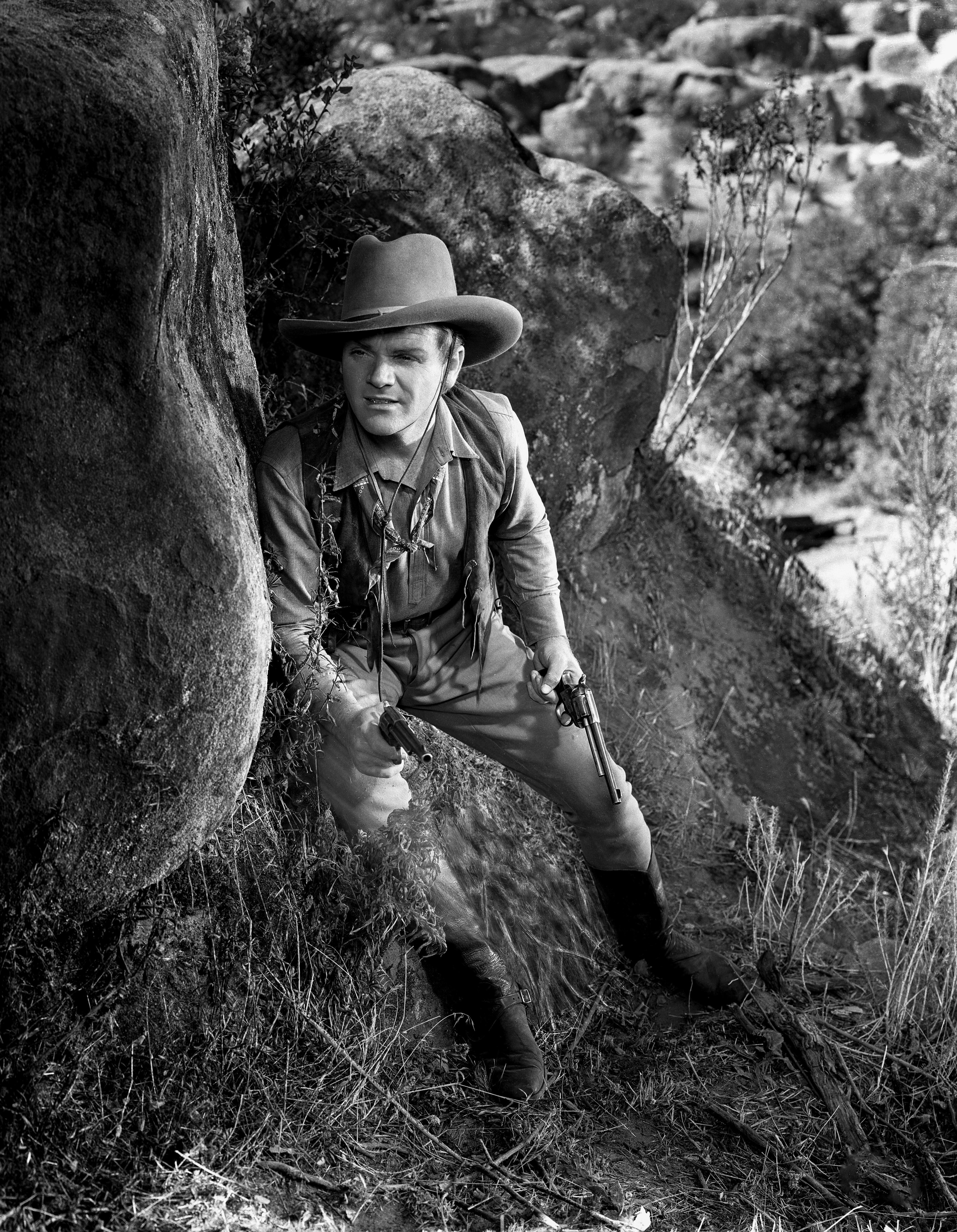 Mark Elliot Black and White Photograph - James Cagney: The Oklahoma Kid IV Movie Star News Fine Art Print