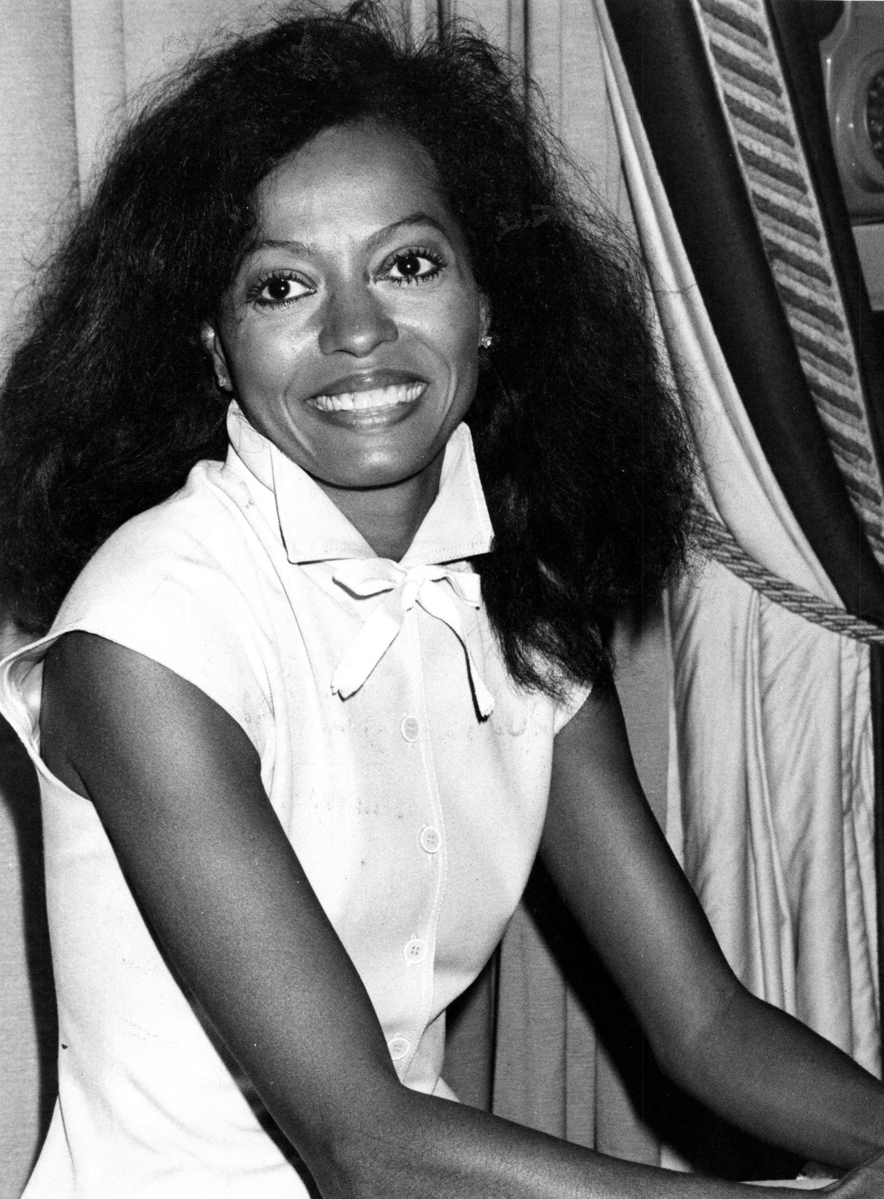 David Wainwright Portrait Photograph - Diana Ross Smiling and Candid Vintage Original Photograph