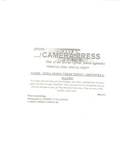 Liam Gallagher of Oasis Vintage Original Photograph