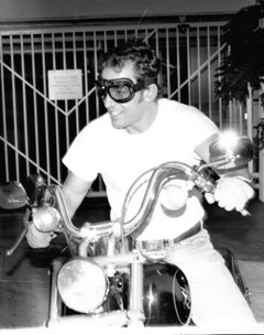 Bruce Springsteen on Motorcycle Vintage Original Photograph