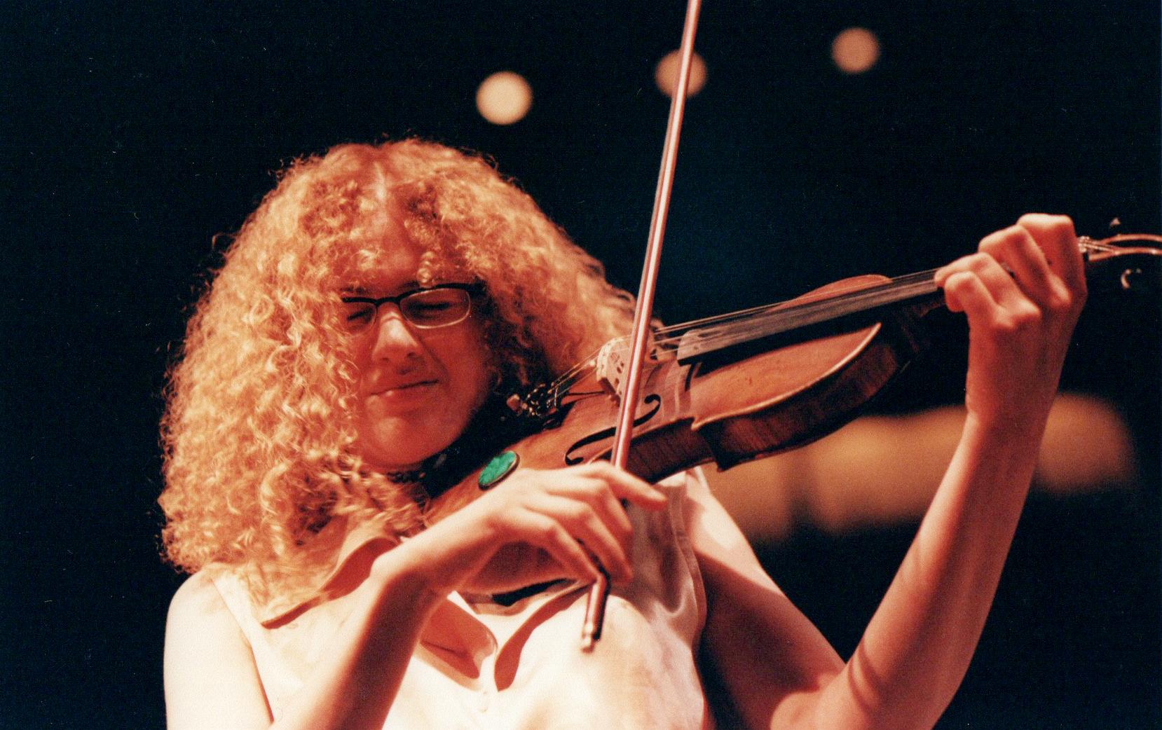 Enid Farber Color Photograph - Miri Ben-Ari Playing Violin Vintage Original Photograph