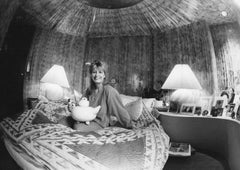 Zandra Rhodes Posing on Bed Vintage Original Photograph