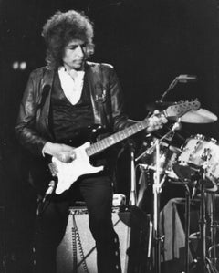 Bob Dylan Playing Guitar on Stage Vintage Original Photograph