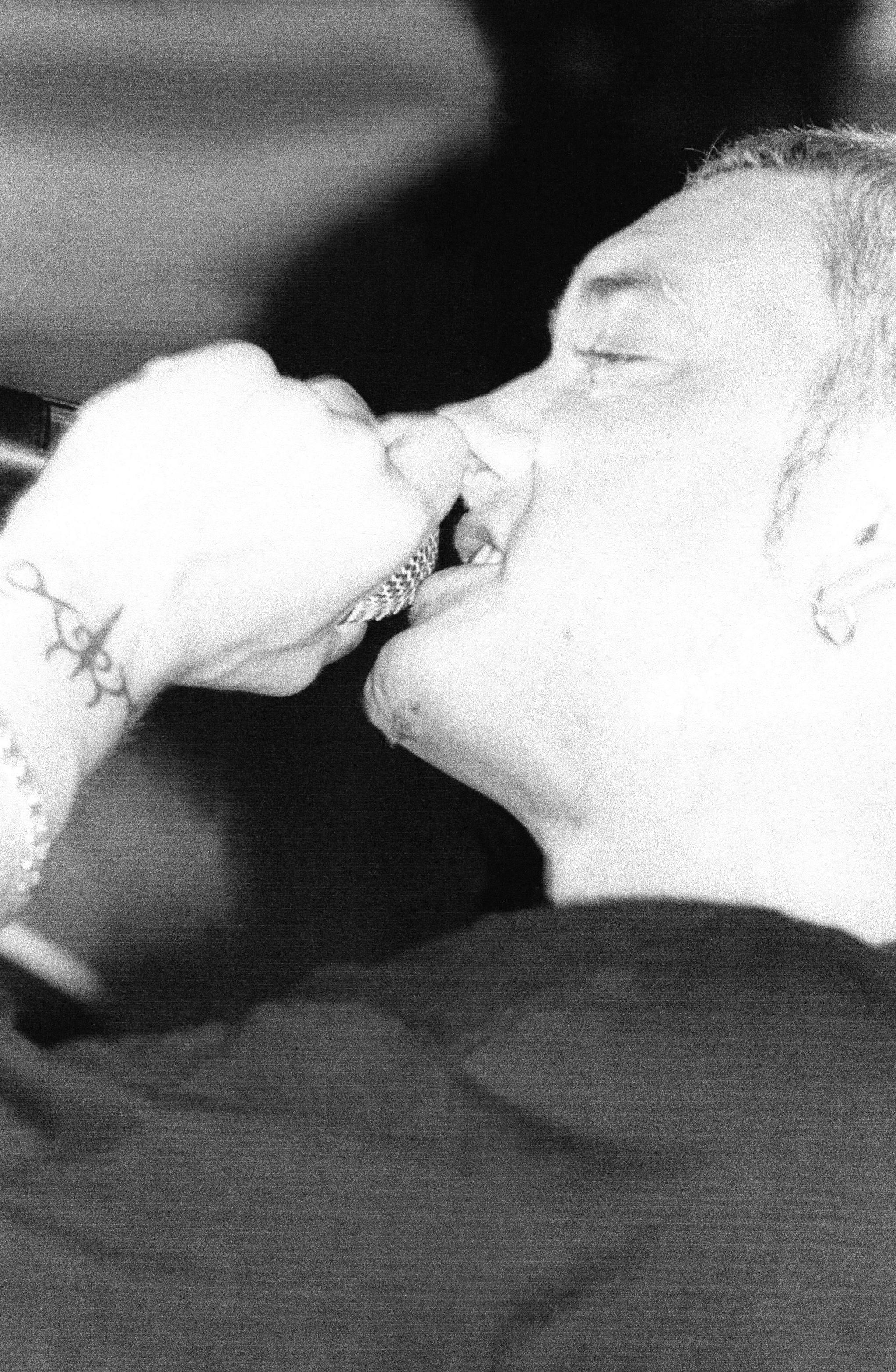 Sylvia Farago Black and White Photograph - Eminem Closeup Profile Vintage Original Photograph