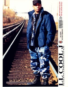 LL Cool J Posed on Tracks Vintage Original Photograph