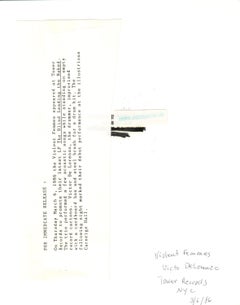 The Violent Femmes 'The Blind Leading the Naked' Vintage Original Photograph