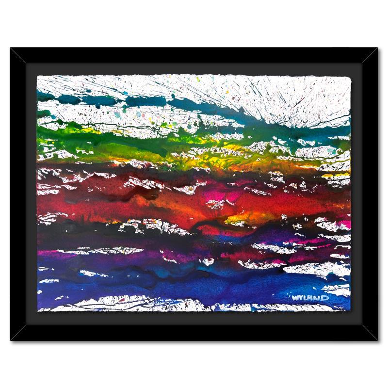 Robert Wyland Abstract Drawing – Wyland, gerahmtes Originalgemälde