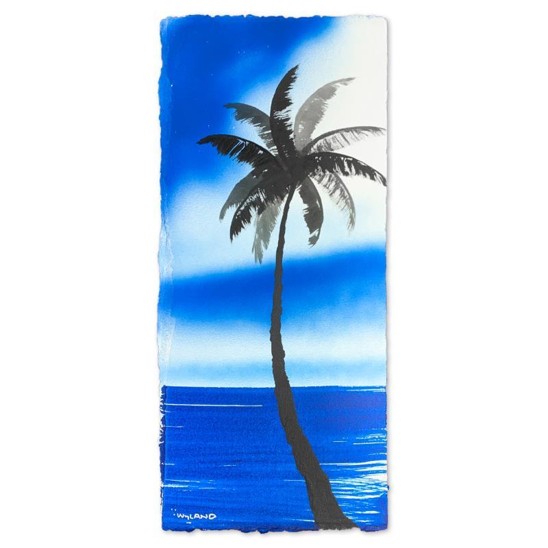Wyland, „Palm Trees“, gerahmtes, handsigniertes Originalgemälde (Zeitgenössisch), Art, von Robert Wyland