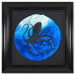 Wyland, "Octopus Dance" Quadro originale incorniciato e firmato a mano