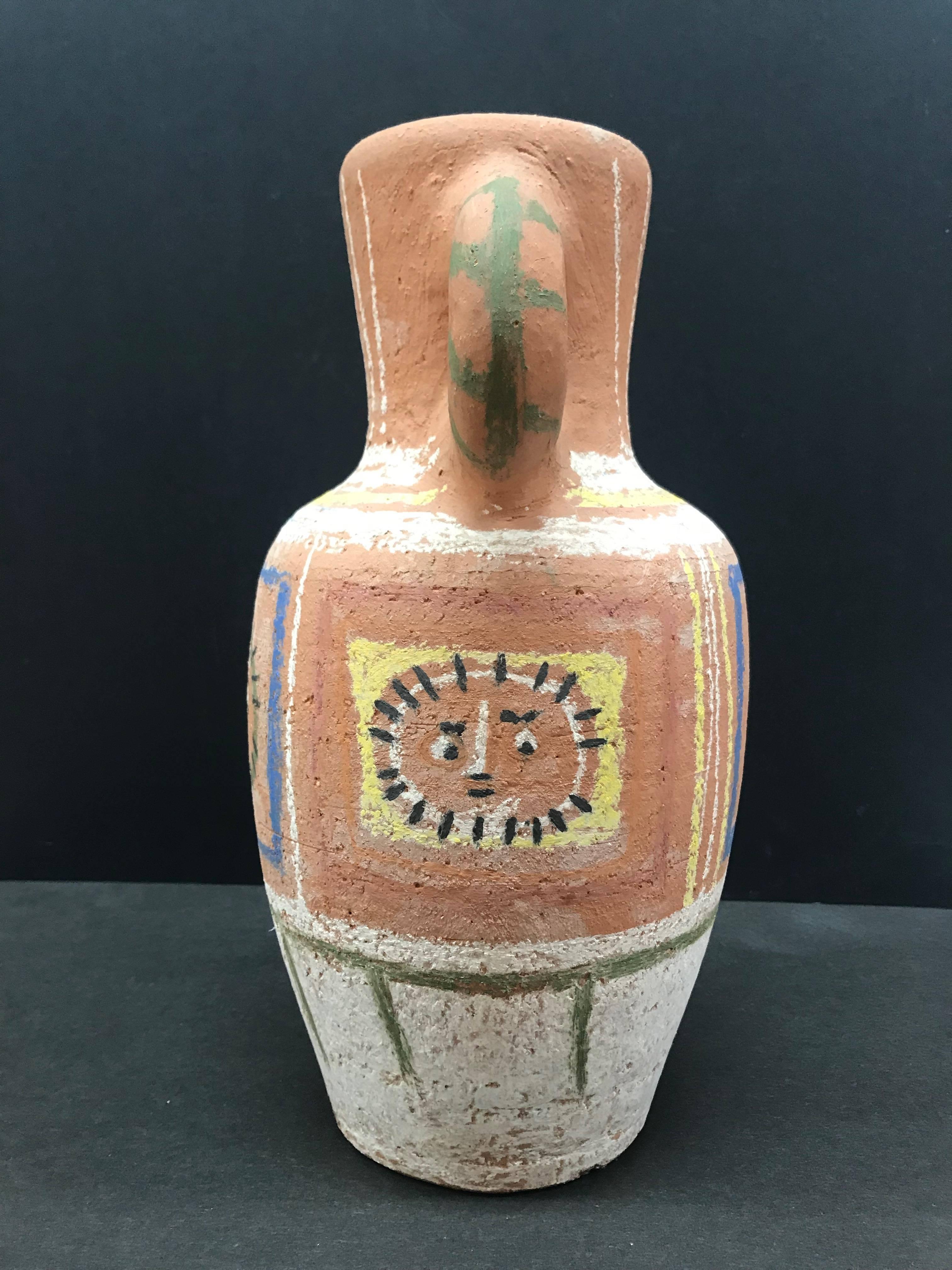 Pablo Picasso, „Vase mit pastellfarbener Dekoration“ im Angebot 2