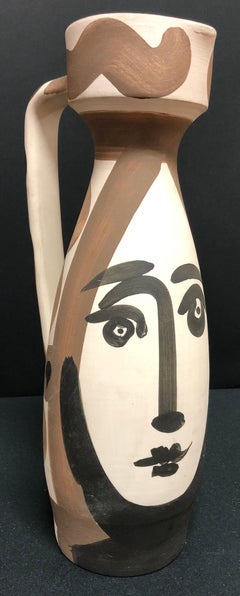 Pablo Picasso, "Face Turned Pitcher, " ceramic