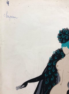Erte, "Mannequin, " unique gouache