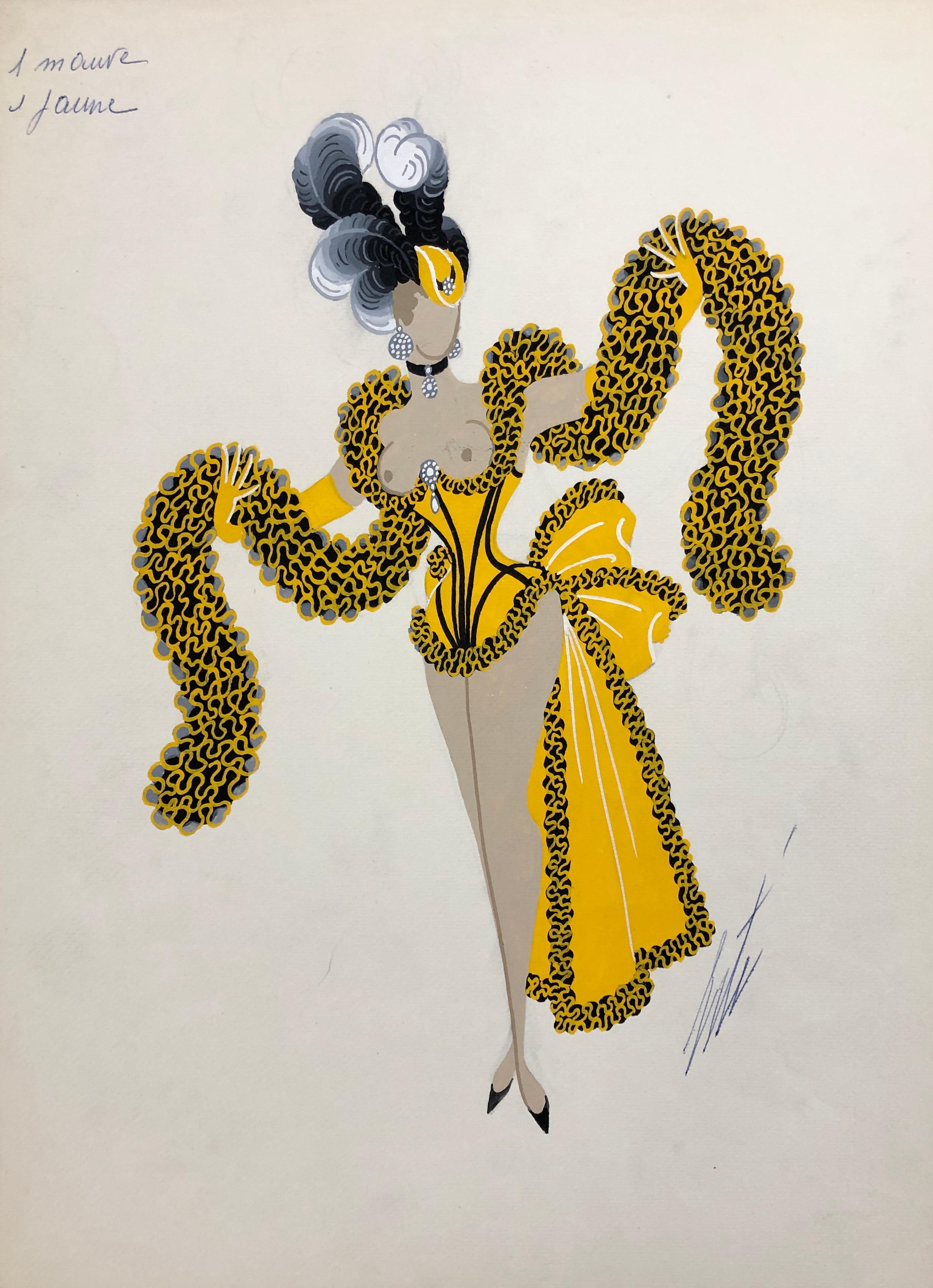 Erté Figurative Art - Cancan, deuxieme mannequin