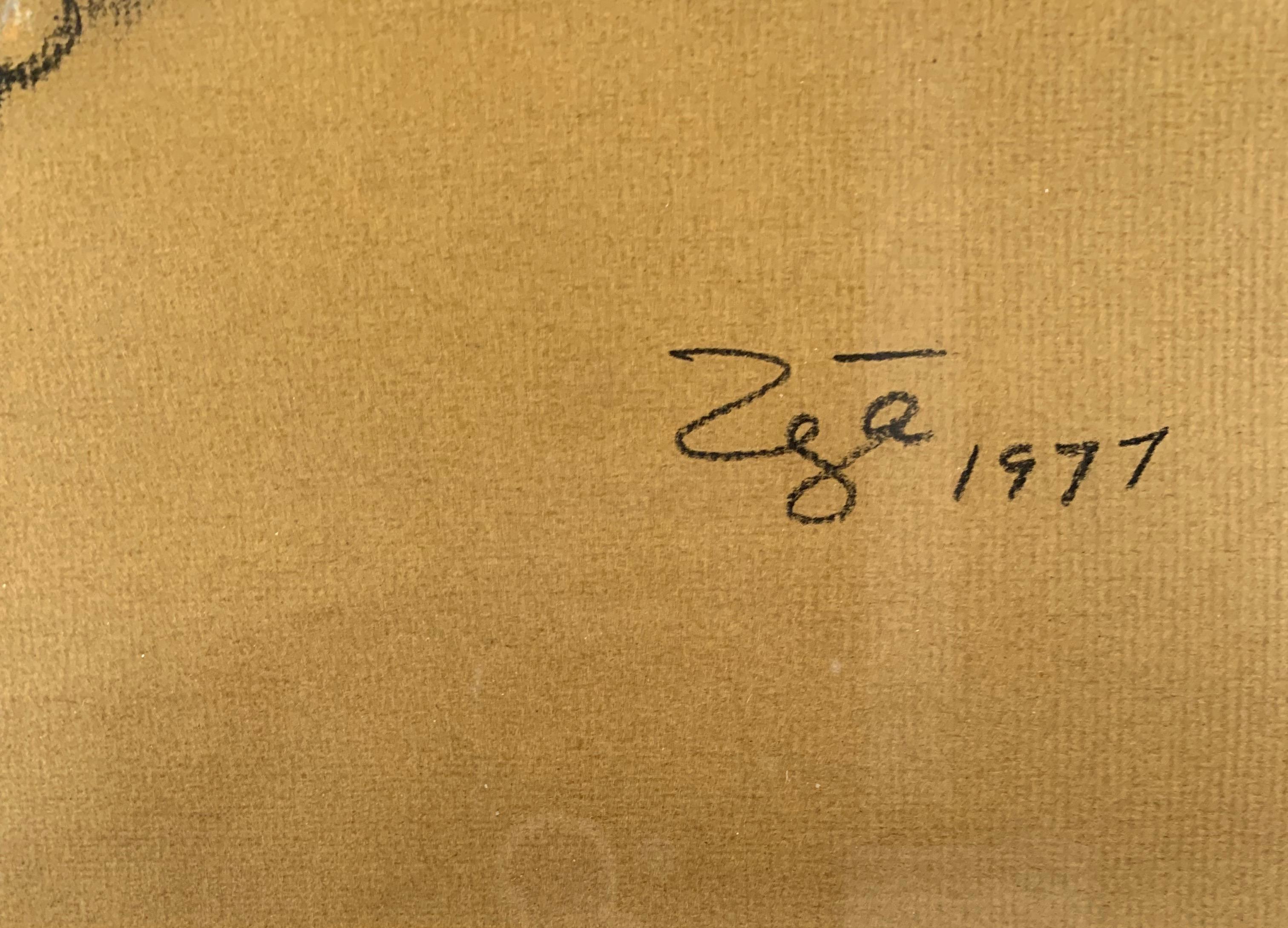 Francisco Zuniga, sitzende Frau, einzigartige Pastellzeichnung – Art von Francisco Zúñiga