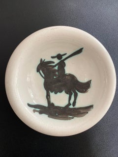 Vintage Pablo Picasso, "Picador, " Madoura ceramic ashtray 