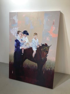 Acrylic on Canvas Titled “Horseplay”