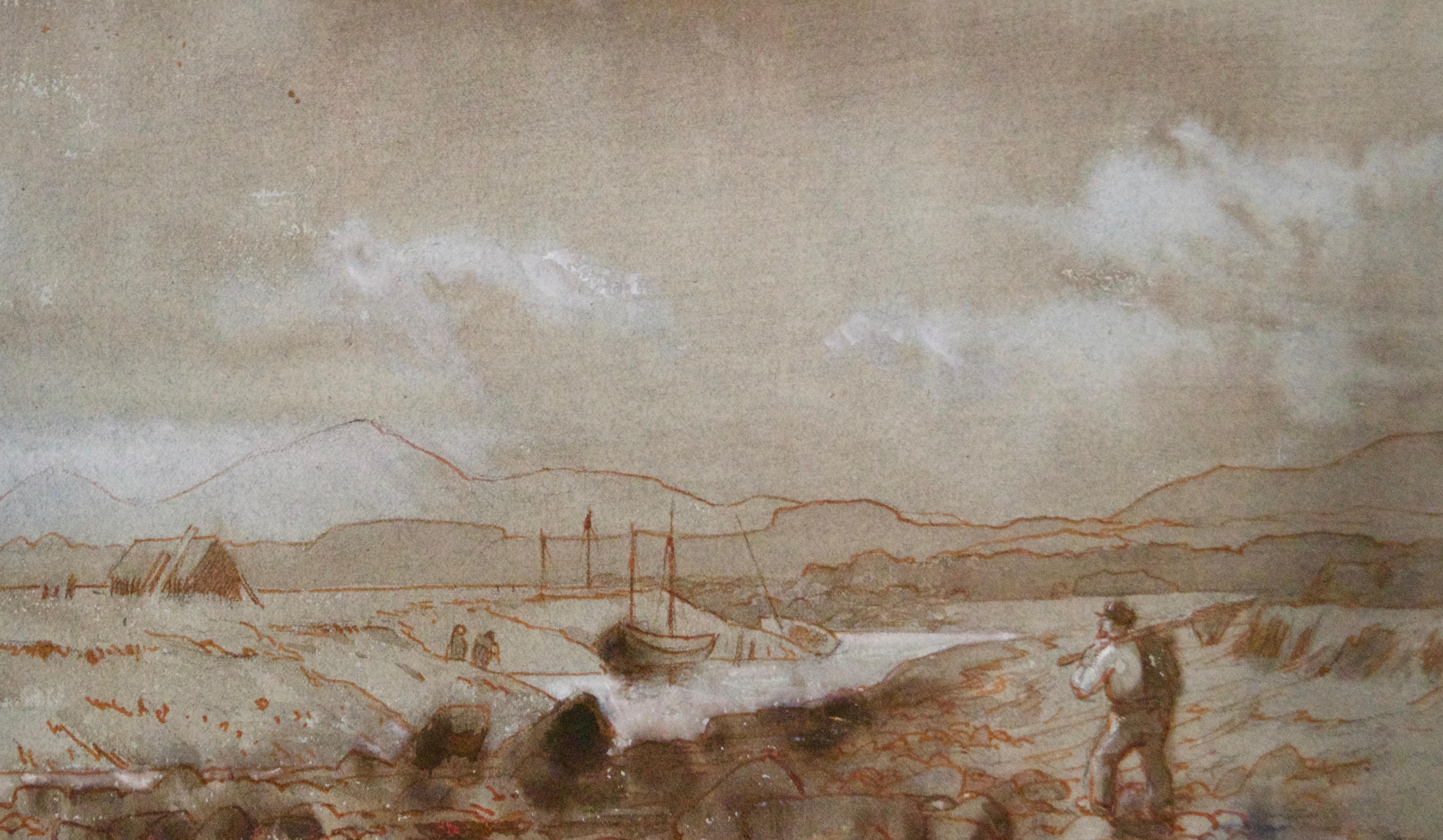 Paysage de campagne - Peinture de campagne de la fin du XIXe siècle par Lewis George Fry