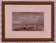 Landlandschaft im Landhausstil - Landschaftsgemälde des späten 19. Jahrhunderts von Lewis George Fry